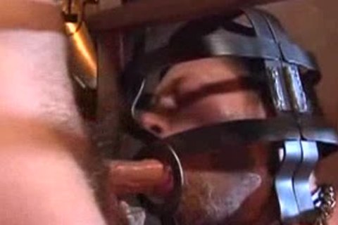 Caged lad and a three some