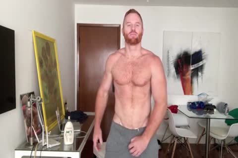 Furry Ginger Hunk jerking off