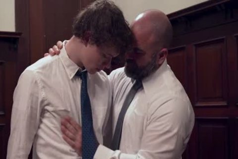 MormonBoyz - Burly Priest Fills A Missionary lad’s booty With Girthy schlong