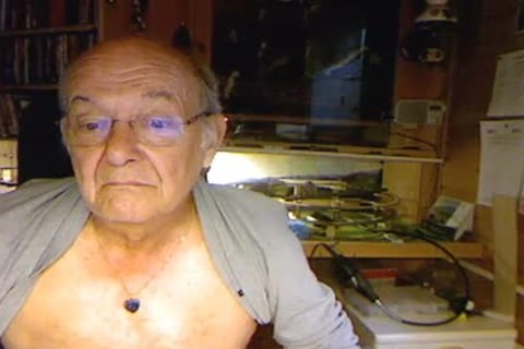 70 Yo chap On Web web camera horny Face