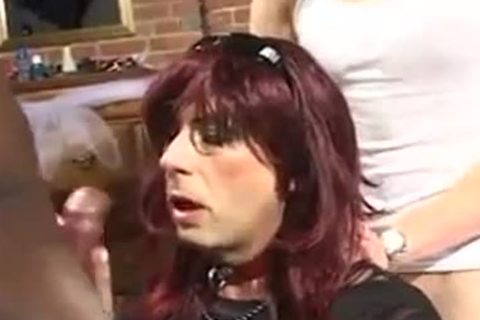 dilettante Roleplay ladyboy receives plowed By Two Plumbers