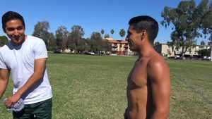 Str8 Chaser - Brown hair Paul Wagner & Brandon Garza outdoors