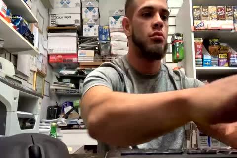 stunning ARAB lad CUMS AT WORK(GAS STATION) stunning AF!!!