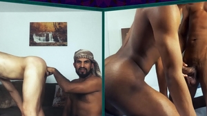 DrillMyHole.com - Tattooed Jafar Azeezi tease nice big dick