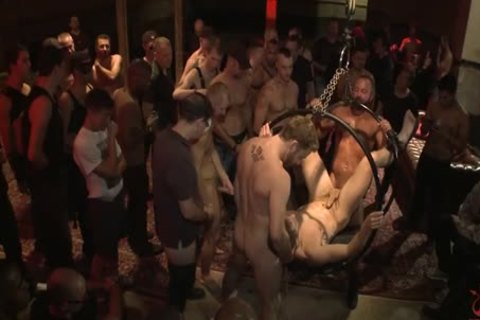 fastened Up And pounded In Front Of 100 lusty males