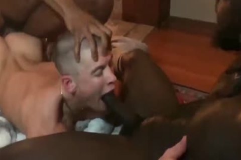 Smoking stunning raw Interracial group bang