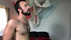 Men Over 30: Hairy Mason Lear throat fucking sex scene