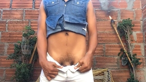 BarebackLatinoz - Solo young Ben latin wearing shorts butt sex