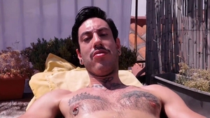 HotAFmen: Hairy Alexis Clark oiled good fucking outdoors