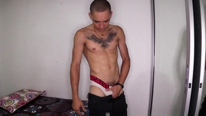 SayUncle X LatinoGuysPorn: Shaved Head Latino in the Bedroom