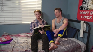 Next Door Twink: Cumshots Mark the Study Progress