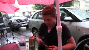 Czech Hunter: First Encounter at a Phone Booth